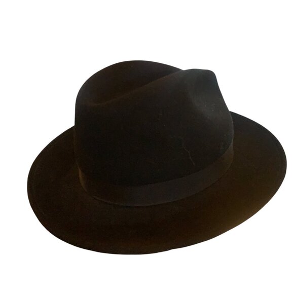 Pendleton Mens Fedora Hat Large 100% Wool Black Feather Accent Vintage Style - Picture 10 of 13